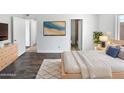 The main bedroom offers sleek furnishings and a bathroom ensuite at 5918 S Parkside Dr, Tempe, AZ 85283