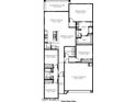 Open concept first floor plan of a new home with four bedrooms and a two car garage at 35556 N Common Ct, San Tan Valley, AZ 85140