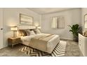 Serene main bedroom with a comfortable bed, soft lighting, and a relaxing atmosphere at 4704 E Paradise Village N Pkwy # 236, Phoenix, AZ 85032