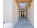 Elegant entryway featuring a decorative door, high ceilings, and modern design at 10772 E Running Deer Trl, Scottsdale, AZ 85262