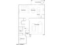 Downstairs floor plan featuring kitchen, dining room, great room, bedroom, three-car garage, and covered patio at 11940 W Calle De Pompas --, Peoria, AZ 85383