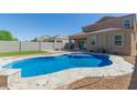 Enjoy this private pool and patio area, perfect for outdoor gatherings and backyard relaxation at 3113 N 303Rd Dr, Buckeye, AZ 85396