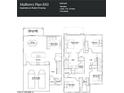 Detailed floor plan showcasing the layout of the two-story home with bedrooms, kitchen, and living spaces at 10132 E Ursula Ave, Mesa, AZ 85212