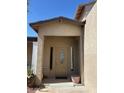 Inviting front entrance featuring a stylish door with glass insert and sidelights at 1402 E Wescott Dr, Phoenix, AZ 85024