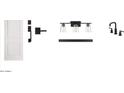 Contemporary bathroom and door fixtures with dark hardware and clean, minimalist designs at 22937 E Twin Acres Dr, Queen Creek, AZ 85142
