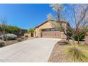 Inviting single-story home with a spacious driveway and well-maintained desert landscaping at 29159 N 128Th Ln, Peoria, AZ 85383