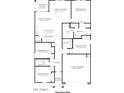 Detailed floor plan showcasing a spacious layout with four bedrooms, two baths, and open-concept living areas at 5827 E Axle Ln, San Tan Valley, AZ 85140