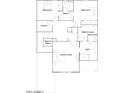 Upstairs floor plan showcasing three bedrooms, two baths, a laundry room, walk-in closet, and open staircase to below at 8323 E Petunia Ave, Mesa, AZ 85212