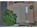 An overhead view displays the house and roof, and the size and location of the lot at 5932 E Colby St, Mesa, AZ 85205