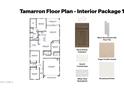 Tamaron floor plan featuring open kitchen, covered patio, bedrooms, and a two car garage at 7369 W Buckhorn Trl, Peoria, AZ 85383