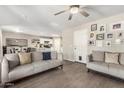 Cozy living room featuring tile floors and calming color palette at 198 E Patton Ave, Coolidge, AZ 85128