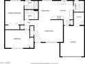 Detailed floorplan showcasing the layout of the house, including bedrooms, bathrooms, and living areas at 10702 W Salem Dr, Sun City, AZ 85351