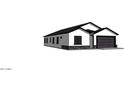 Rendering of home's exterior shows a garage and contrasting stone details at 415 S Robert S Rd, Tempe, AZ 85281
