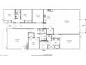 Detailed floor plan of a single-story home with a layout of the living spaces and bedrooms at 415 S Robert S Rd, Tempe, AZ 85281