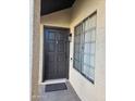 Welcoming front entrance with a dark door and a sidelight window for natural light at 2123 E Kirkland Ln # 3, Tempe, AZ 85281