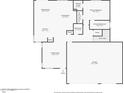 First floor floorplan with kitchen, dining room, living room, Gathering room, garage and primary bedroom at 2129 E Yuma Ave, Apache Junction, AZ 85119