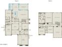 Detailed floor plan showcasing the layout of the home, including bedrooms, kitchen, and living areas at 24871 N 170Th Dr, Surprise, AZ 85387