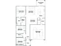 Layout of the house showing the placement of rooms including bedrooms, kitchen, Gathering room, and garage at 1385 W Ridge Rd, Apache Junction, AZ 85120