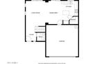 First floor plan featuring the kitchen, dining area, living room, foyer, bath, and garage at 4117 E Baylor Ln, Gilbert, AZ 85296