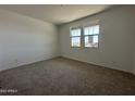 Bedroom features neutral carpet, natural light, and ample space at 11796 N Vanero Ct, Maricopa, AZ 85139