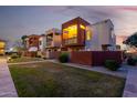 Community features manicured lawn and unique building design at 3500 N Hayden Rd # 710, Scottsdale, AZ 85251