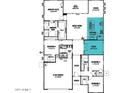 Detailed floorplan showcasing the layout of this home's kitchen, bedrooms, and living spaces at 25783 N 147Th Dr, Surprise, AZ 85387