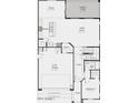 Floor plan featuring the first floor layout with the kitchen, great room, garage, and bedroom 4 at 12233 W Caraveo Pl, Peoria, AZ 85383