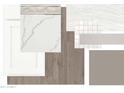 A curated selection of interior design finishes, including white cabinetry, quartz countertops, and wood-look flooring at 6122 S Antonio --, Mesa, AZ 85212