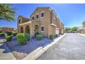 Exterior view of a two-story home featuring low maintenance rock landscaping and clean sidewalk at 1786 S Seton Ave, Gilbert, AZ 85295
