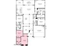 Floor plan featuring 4 bedrooms, 3 bathrooms, a 2-car garage, and a study room at 17831 W Pasadena Ave, Litchfield Park, AZ 85340