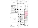 Detailed floor plan showcasing the layout with bedrooms, bathrooms, kitchen, garage and outdoor living space at 17836 W Pasadena Ave, Litchfield Park, AZ 85340