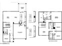 Detailed floorplan showcasing layout of bedrooms, kitchen, living spaces, and garage at 12537 W Luxton Ln, Avondale, AZ 85323