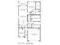 First floor plan featuring four bedrooms, two baths, kitchen, dining room, great room, and a 2-car garage at 35523 N Breezy Ln, San Tan Valley, AZ 85140