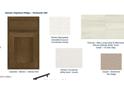 Sample of kitchen cabinet and countertop materials, including cabinets, backsplash, flooring and carpet at 12633 W Luxton Ln, Avondale, AZ 85323