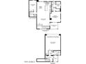 Detailed floor plan showing the layout of both floors, including room dimensions and features at 11300 N Casa Dega Dr # 1019, Surprise, AZ 85388