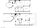 Detailed floor plan showcasing the layout of this two-story home at 15240 N Clubgate Dr # 160, Scottsdale, AZ 85254