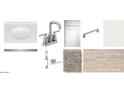 Bathroom design elements featuring a white vanity, brushed nickel faucet, and light wood flooring at 15796 W Beryl Ave, Waddell, AZ 85355