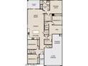 Spacious floor plan showcasing an open concept living area, a tandem 2-car garage, and split bedrooms at 15796 W Beryl Ave, Waddell, AZ 85355