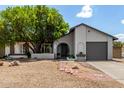 Inviting single-story home with mature tree, desert landscaping, and brick pathway to front door at 3039 W Ross Ave, Phoenix, AZ 85027
