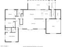 Detailed floor plan showcasing the layout of a single-Gathering home with four bedrooms and ample living space at 405 E Thunderbird Trl, Phoenix, AZ 85042