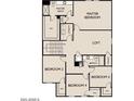 Second floor plan featuring four bedrooms, a loft, and three bathrooms at 47204 W Coe St, Maricopa, AZ 85139