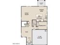 Layout of the first floor showing the kitchen, Gathering room, and flex spaces at 47204 W Coe St, Maricopa, AZ 85139