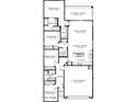 Detailed floor plan showcasing four bedrooms, two baths, a large great room and a covered patio at 10608 W Sonrisas St, Tolleson, AZ 85353