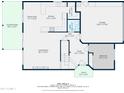 Detailed floor plan showcasing the layout with dimensions of the living room, kitchen, bedrooms, and outdoor areas at 33287 N Windmill Run, San Tan Valley, AZ 85144