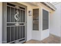Close up of an inviting front entrance with a decorative security door at 4855 E Gary St, Mesa, AZ 85205
