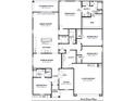 Detailed floor plan showcasing the layout with four bedrooms and a study at 15389 W Cottontail Ln, Surprise, AZ 85387