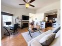 Open-concept living area flows into kitchen; perfect for entertaining at 5335 E Shea Blvd # 2081, Scottsdale, AZ 85254