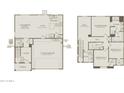 Detailed floor plan showcasing the layout of the home, including the kitchen, living spaces, and bedrooms at 16442 W Whispering Wind Dr, Surprise, AZ 85387