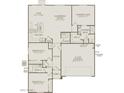 Detailed floor plan featuring a spacious gathering room and owner's suite at 16446 W Whispering Wind Dr, Surprise, AZ 85387