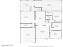 Layout of the home's first floor, including the living room, kitchen, bedrooms, and attached garage at 2227 N 57Th Dr, Phoenix, AZ 85035